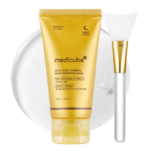 Medicube Turmeric VC Collagen Peel Mask with Brush Improve Dullness Oil Control Hydrating Moisturizing Brightening Peel-Off Mask