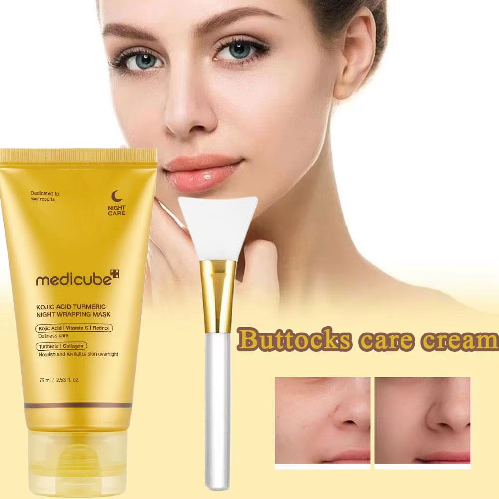 Medicube Turmeric VC Collagen Peel Mask with Brush Improve Dullness Oil Control Hydrating Moisturizing Brightening Peel-Off Mask